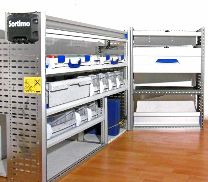 FES BERLIN gebrauchte SORTIMO Fahrzeugeinrichtung GLOBELYST Regal Caddy Kango T6 T5