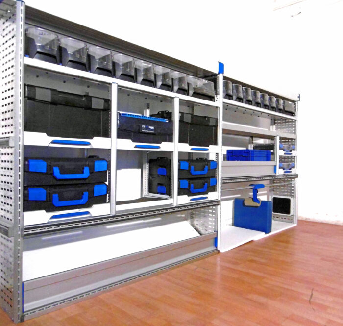 FES BERLIN gebrauchte SORTIMO Fahrzeugeinrichtung GLOBELYST Regal Sprinter Iveco Crafter