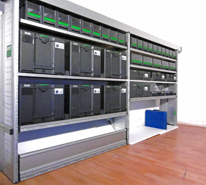 FES BERLIN gebrauchte BOTT Vairo 3 Fahrzeugeinrichtung m. SORTIMO Box Sprinter Crafter Transit Boxer Jumper