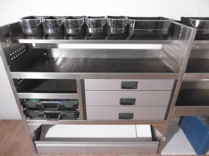 FES BERLIN gebrauchte ALUCA Fahrzeugeinrichtung Regal m. SORTIMO Koffer Vito T6 Custom - Image 3