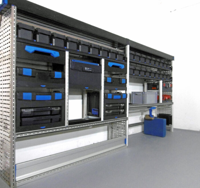 FES BERLIN gebrauchte SORTIMO Fahrzeugeinrichtung GLOBELYST Regal Sprinter Iveco Crafter MAN T-Boxx
