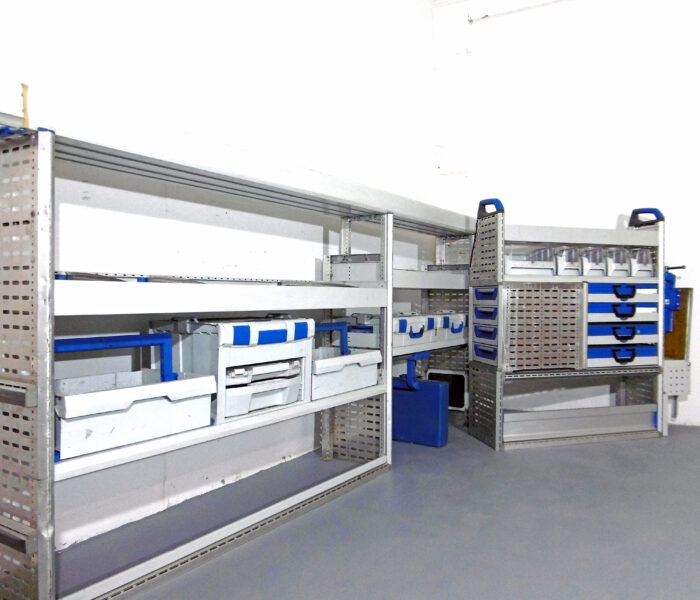 FES BERLIN gebrauchte SORTIMO Fahrzeugeinrichtung GLOBELYST Regal T6 Custom Vivaro