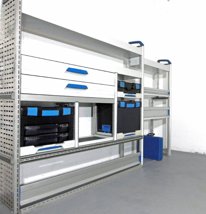 FES GmbH gebrauchte SORTIMO Fahrzeugeinrichtung GLOBELYST Werkstatt Regal Transit Sprinter Crafter L-Boxx Berlin