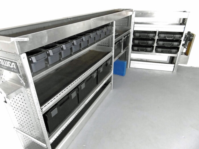 FES GmbH gebrauchte ALUCA Fahrzeugeinrichtung Regal L-Boxx Koffer Custom T5 T6 Trafic lang VW Transporter Berlin - Image 2