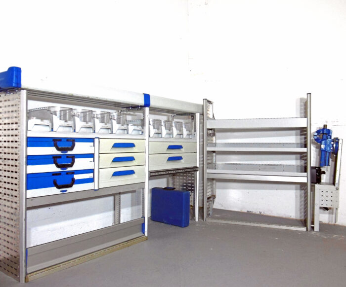 FES GmbH gebrauchte SORTIMO Fahrzeugeinrichtung Regal Regalsystem Werkbank Trafic T6 Custom Schraubstock u.ä. Transporter Berlin