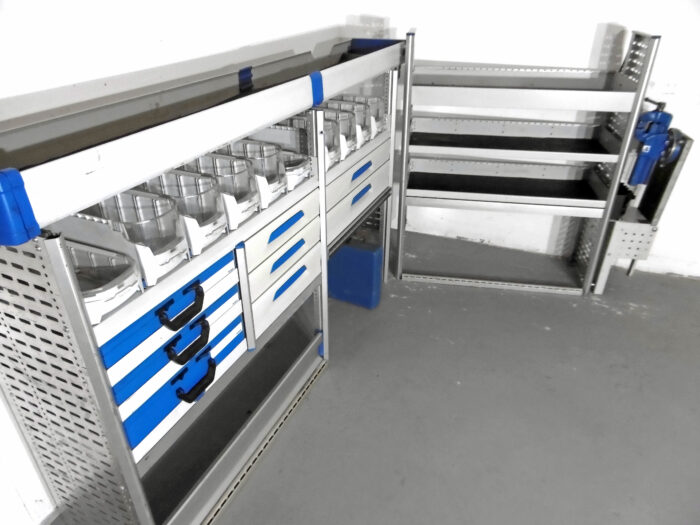 FES GmbH gebrauchte SORTIMO Fahrzeugeinrichtung Regal Regalsystem Werkbank Trafic T6 Custom Schraubstock u.ä. Transporter Berlin - Image 2