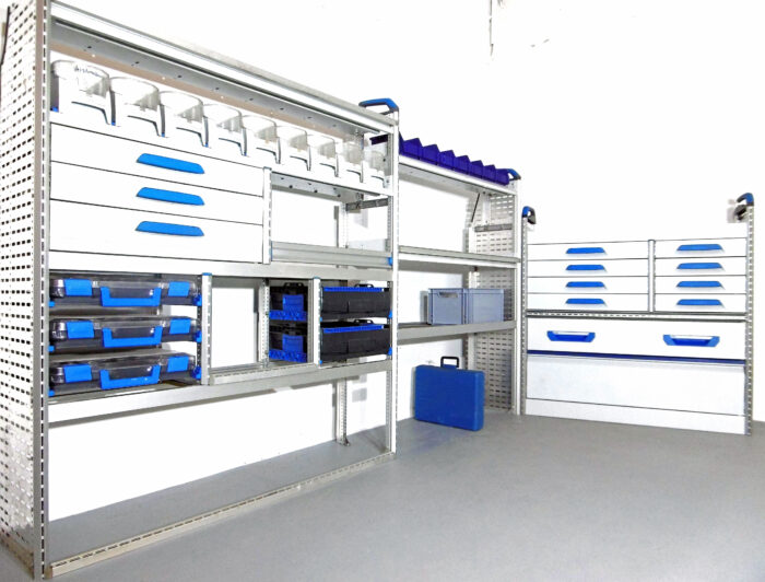 FES GmbH gebrauchte SORTIMO Fahrzeugeinrichtung KFZ Werkstatt Regal Sprinter Ducato Transit MAN Transporter T-Boxx Berlin