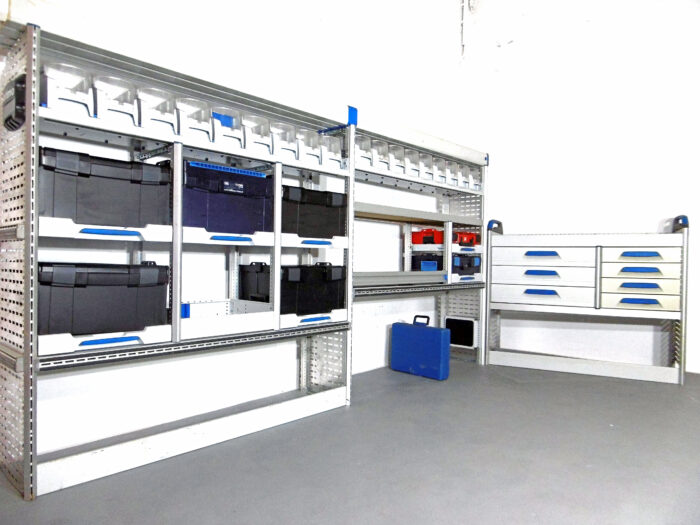FES GmbH gebrauchte SORTIMO Fahrzeugeinrichtung GLOBELYST Werkstatt Regal Sprinter Iveco Crafter MAN L-Boxx Transporter Berlin