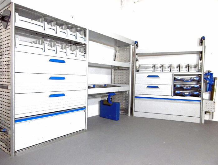 FES GmbH SORTIMO Fahrzeugeinrichtung gebraucht Werkstatt Regal Sprinter Iveco Ducato Crafter MAN Transporter KFZ Berlin