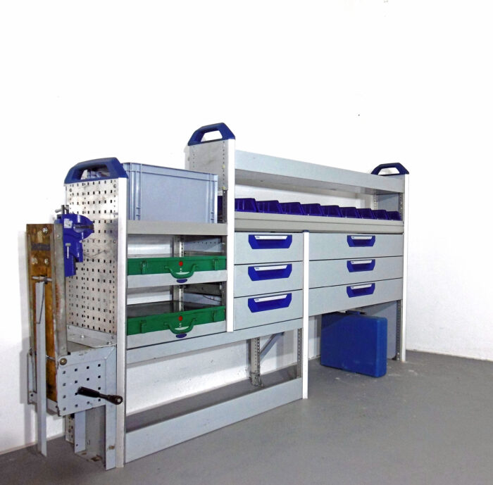 FES GmbH SORTIMO gebraucht Fahrzeugeinrichtung Werkstatt Regal Vito Trafic T6 Custom Transporter Regalsystem Berlin