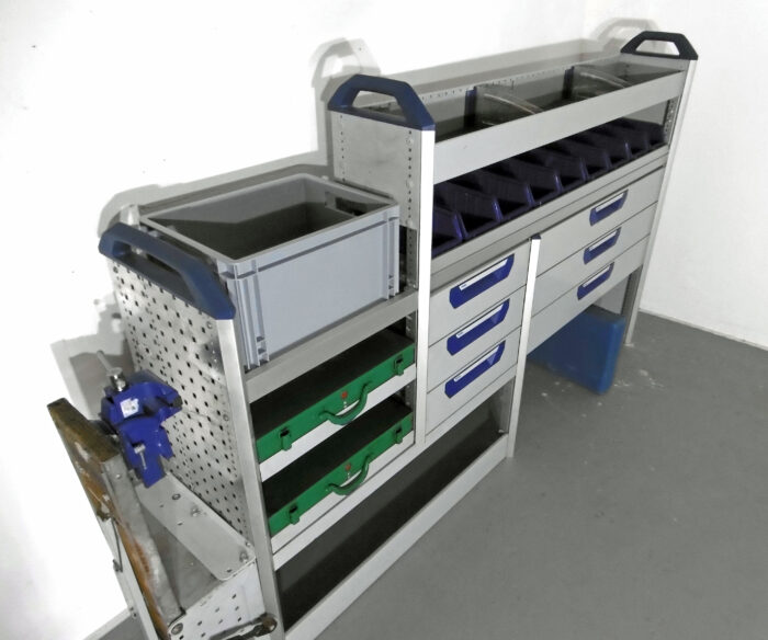 FES GmbH SORTIMO gebraucht Fahrzeugeinrichtung Werkstatt Regal Vito Trafic T6 Custom Transporter Regalsystem Berlin - Image 2