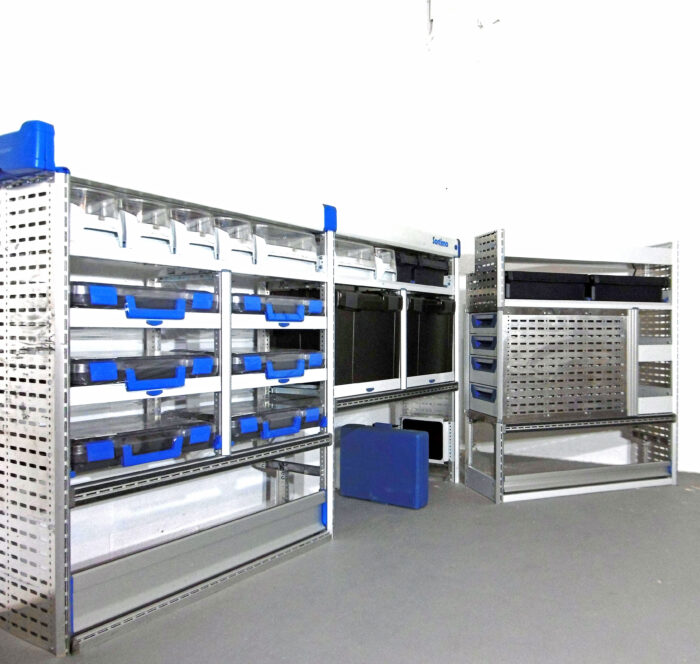 FES GmbH SORTIMO Fahrzeugeinrichtung gebraucht Werkbank Werkstatt Regal Vito Trafic T6 Custom u.ä. Transporter Regalsystem Berlin