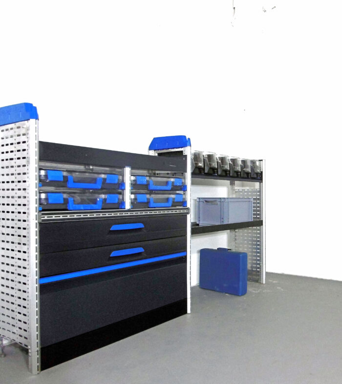 FES GmbH gebrauchte SORTIMO Fahrzeugeinrichtung GLOBELYST Regal T6 Custom Trafic Werksatt Transporter Berlin T- Boxx Koffer