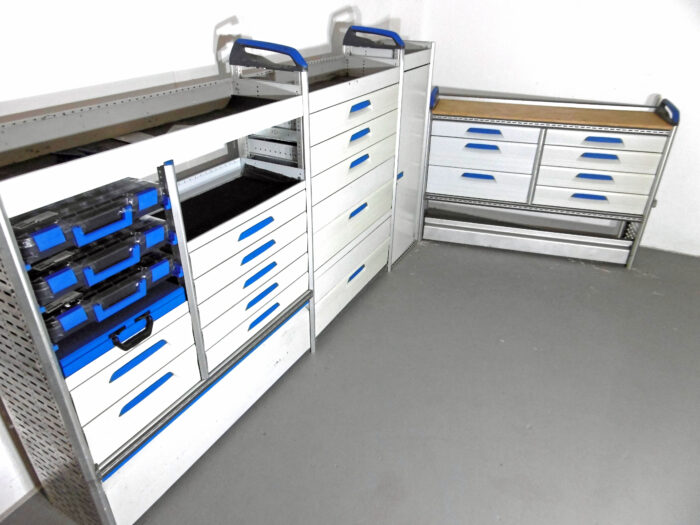 FES GmbH SORTIMO Fahrzeugeinrichtung gebraucht Werkbank Regalsystem Regal Sprinter Transit MAN Iveco Berlin Transporter - Image 2