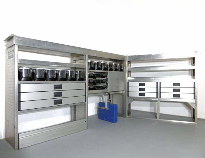 FES GmbH gebrauchte ALUCA Fahrzeugeinrichtung T/ L- Boxx Koffer Regal ...