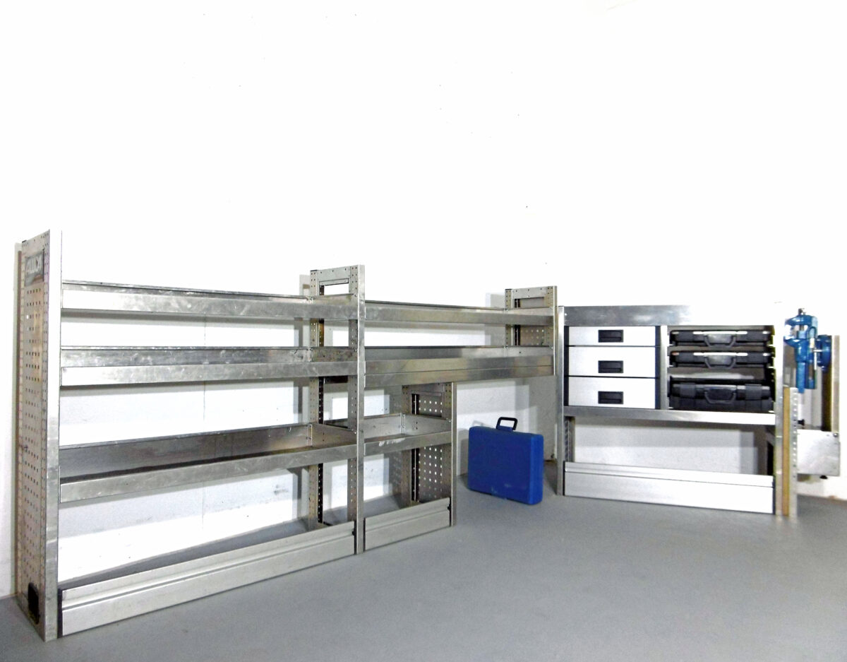 FES GmbH gebrauchte ALUCA Fahrzeugeinrichtung Regal T-Boxx Koffer ...